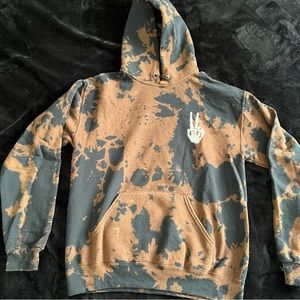 Bleached Tie dye Hoodie